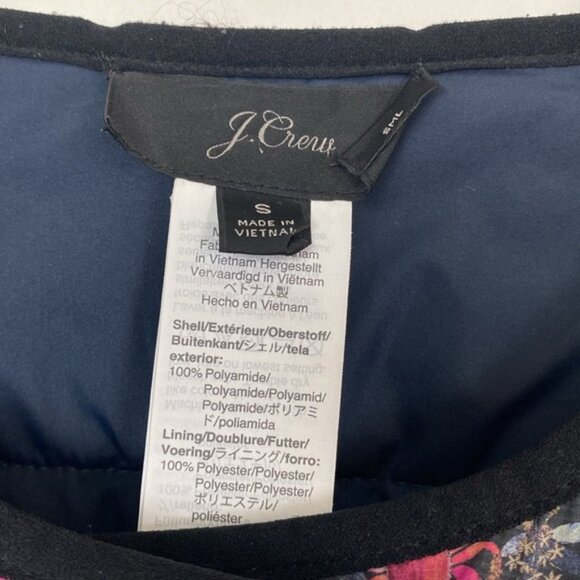 J.Crew x Liberty S Reversible Quilted Puffer Jacket Coat Navy Floral Print - Picture 6 of 13